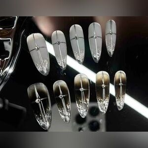 Presell:”Ice Glaze” Custom Press-on Nails Cyberpunk Series